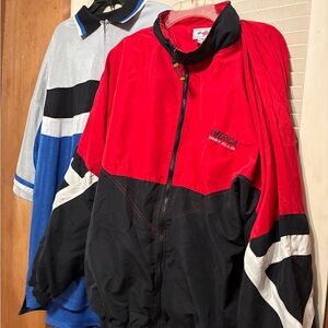 Perry Ellis Red and Black Windbreaker